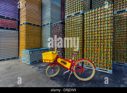 USA,Florida,Tampa, Cigar City Brewery warehouse of beer Stock Photo