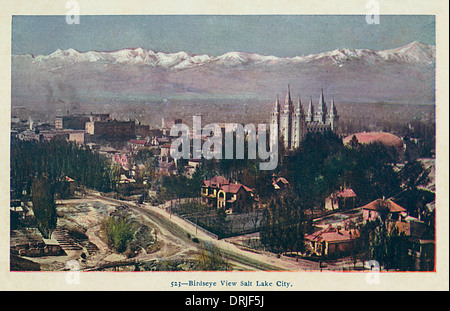 Salt Lake City, Utah, USA - Birdseye View Stock Photo