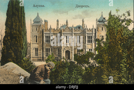 Alupka (Vorontsov) Palace, Crimea, Ukraine Stock Photo