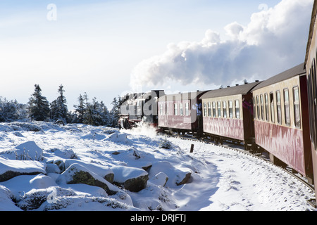 Brocken steam railway, Harz Mountains, Germany Stock Photo