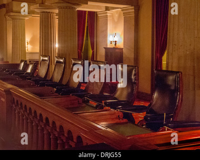 Located in the U.S. Capitol Building in Washington D.C., the Old Supreme Court Chamber was in use from 1810 to 1859. Stock Photo