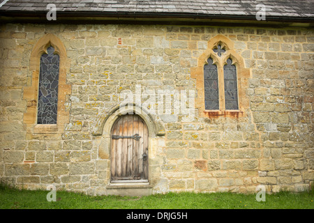 Exterior of All Saints' Church which contains Marc Chagall stained glass windows, Tudeley, Kent, England Stock Photo