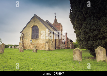 Exterior of All Saints' Church which contains Marc Chagall stained glass windows, Tudeley, Kent, England Stock Photo