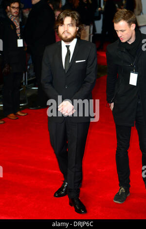 London, England UK : Tom Burke arrive on the redcarpet of The Invisible Woman Premiere at the Odeon Cinema Kensington in London, 27th January 2014, Photo by See Li/Alamy Live News Stock Photo