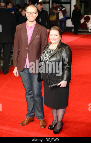 London, England UK : Joanna Scanlan arrive on the redcarpet of The Invisible Woman Premiere at the Odeon Cinema Kensington in London, 27th January 2014, Photo by See Li/Alamy Live News Stock Photo