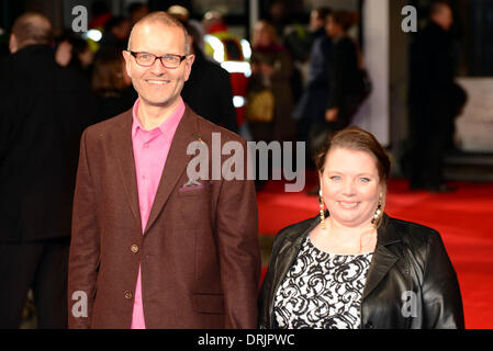 London, England UK : Joanna Scanlan arrive on the redcarpet of The Invisible Woman Premiere at the Odeon Cinema Kensington in London, 27th January 2014, Photo by See Li/Alamy Live News Stock Photo