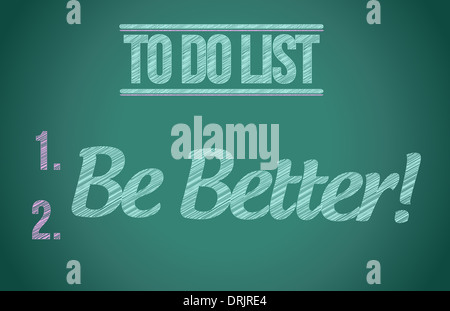 to do list be better concept illustration design graphic Stock Photo