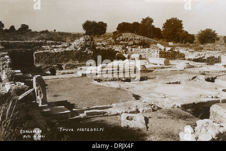 Ruins at Hisarlik / Troy Stock Photo