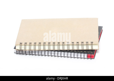 Ring binder hard cover book isolated on white. Stock Photo