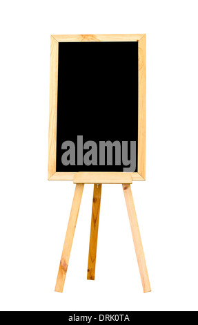 Blank chalk board isolated on white. Stock Photo