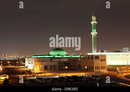 Grand Mosque in Doha illuminated at night. Qatar, Middle East Stock Photo