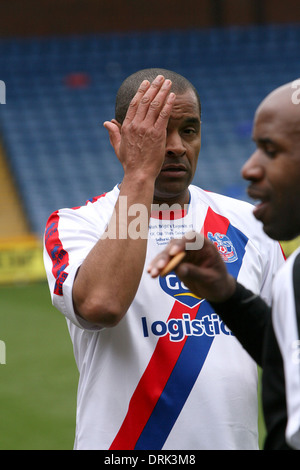 former player and TV pundit Mark Bright at charity match at Selhurst Park Stock Photo