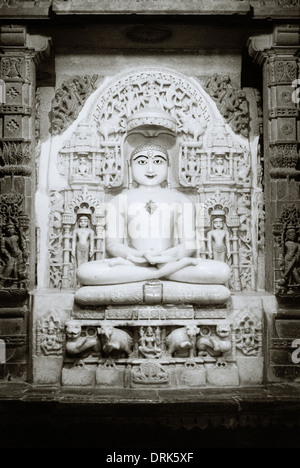 Tirthankara at the Jain Temple in Jaisalmer in Rajasthan in India in South Asia. Religion Religious Art Culture History Jainism Travel Wanderlust Stock Photo