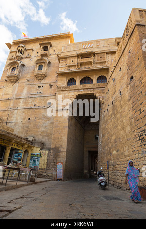 Royal Palace (Raj Mahal) inside the Jaisalmer fort in Thar desert, Rajasthan, India Stock Photo