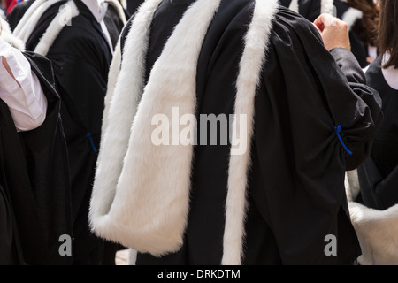 Cambridge University students gowns on Graduation day, England Stock Photo