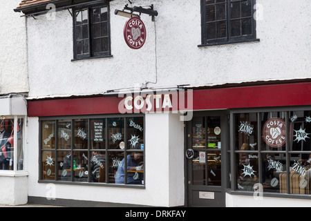 Costa Coffee shop front and signage Stock Photo