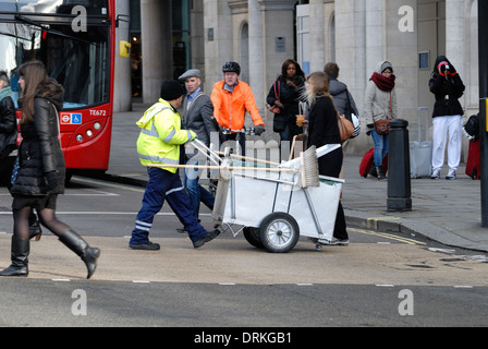 London, England, UK. Street sweeper, Westminster Stock Photo