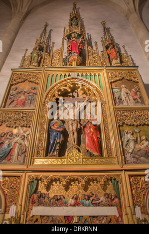 Bratislava - Side altar of Crucifixion in st. Martin cathedral. Stock Photo