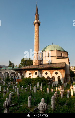 Emperor's Mosque and its old cemetery, Sarajevo, Bosnia and Herzegovina Stock Photo