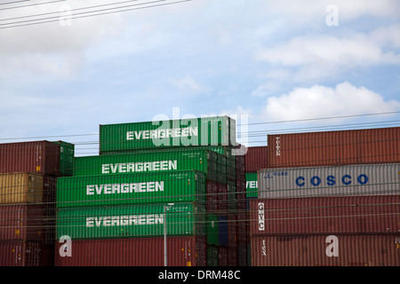 Cosco shipping containers in South Boston Stock Photo - Alamy