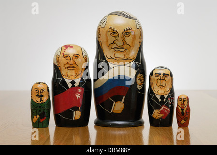 russian nesting dolls gorbachev