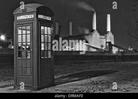 Battersea Power Station, London, England, UK 1980's Stock Photo