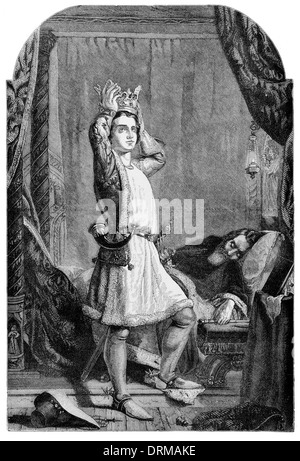 Henry, V  When Prince of Wales as Henry of Monmouth at the death of Richard II Stock Photo