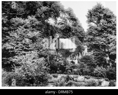 Bonchurch is a small village to the east of Ventnor, Isle of Wight Photographed Circa 1910 Stock Photo