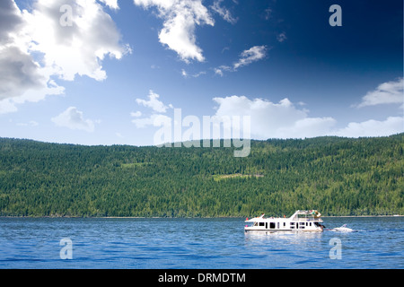 Luxury House Boat Stock Photo