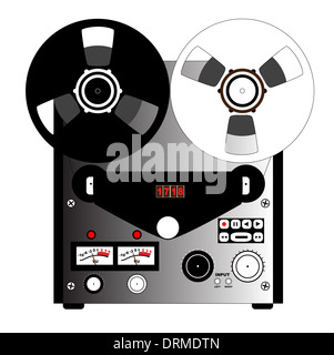 A typical reel to reel quarter inch stereo master tape recorder