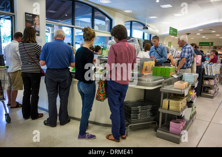 Waitrose Supermarket checkout, UK Stock Photo