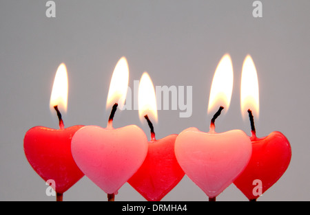Heart-shaped candles,London Stock Photo