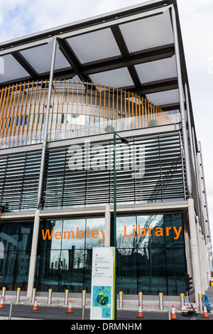 Wembley Library part of the Brent Civic Center building Stock Photo