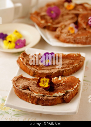 Tiramisu 'torrijas'. Traditional Spanish dish. Recipe available. Stock Photo