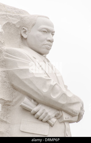 Dedicated on October 16, 2011, the MLK Memorial commemorates Civil Rights leader Dr. Martin Luther King Jr. It falls on a direct line between the Lincoln Memorial and the Jefferson Memorial and situated on the banks of the Tidal Basin. The centerpiece is a stone statue sculpted by Lei Yixin on which the figure of Dr. King emerges from a block of stone called the Stone of Hope. Each spring the cherry blossoms on the tidal basin burst into bloom. Stock Photo