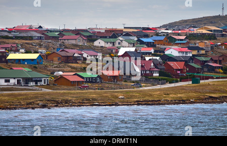 Housing in Stanley, Falkland Islands Stock Photo