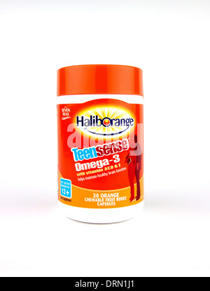 a carton of haliborange vitamin tablets Stock Photo