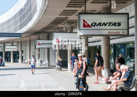 Outside the domestic terminal, Brisbane Airport, Queensland, Australia Stock Photo