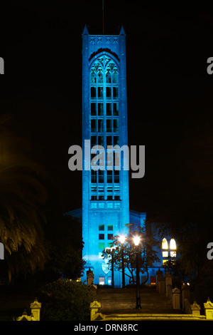 Christ Church Cathedral at night, Nelson, South Island, New Zealand Stock Photo