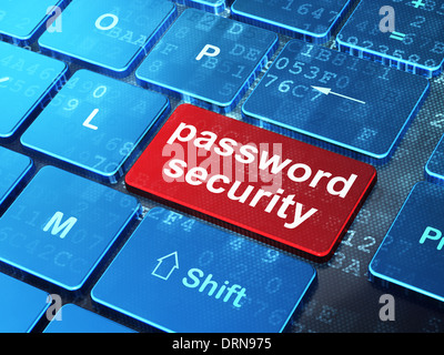 Protection concept: Password Security on computer keyboard background Stock Photo
