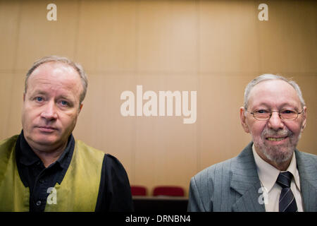 Duesseldorf Germany 30th Jan 14 Friedhelm Adolfs Smokes A Stock Photo Alamy