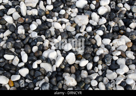 Black and white pebbles Stock Photo