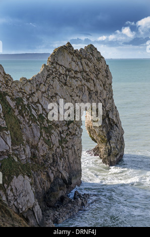 Stone sea arch from Durdle Door, Dorset, UK Stock Photo