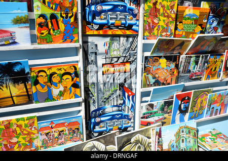 Card display, Cuba Stock Photo