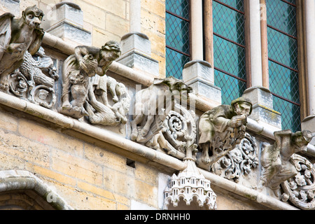 Gargoyles at the Notre Dame Cathedral in Dijon in the Burgundy region of France Stock Photo