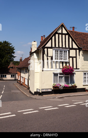 Street Scene, Castle Hedingham, Essex England Stock Photo