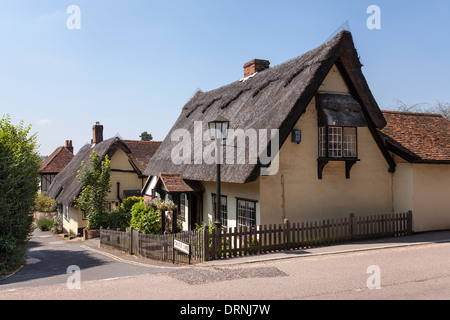 Street Scene, Castle Hedingham, Essex England Stock Photo