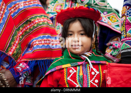 A young girl at the Chinese New Year celebration in London Stock Photo