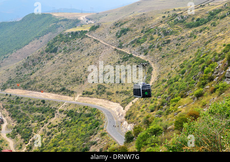 Wings of Tatev, the world's longest reversible cable car line built in one section, Armenia Stock Photo