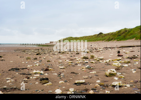 Low tide in the Humber estuary, Spurn Point, Humberside. Stock Photo